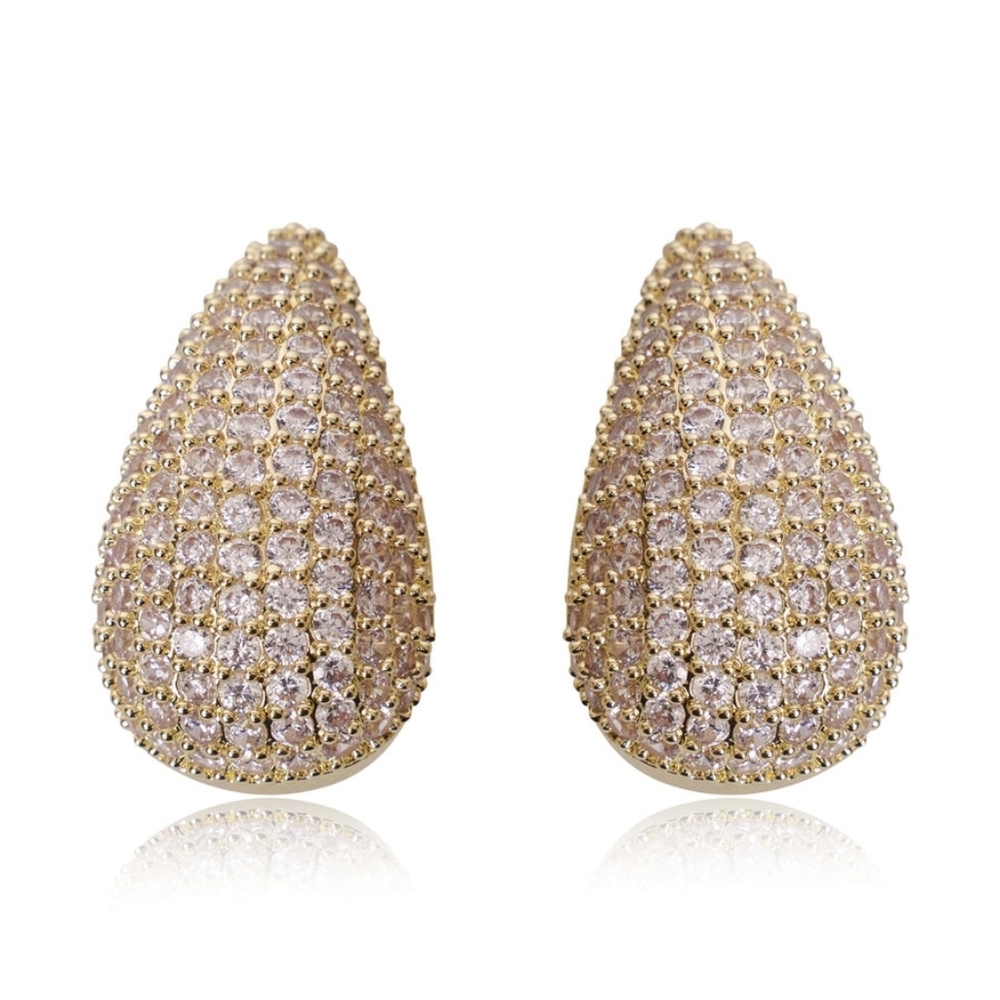 Jewels By Sunaina: Narina Stud Gold Teardrop Earrings